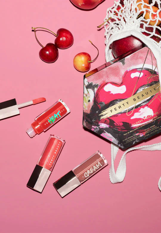 Fenty Beauty Glossy Posse Volume 0.7 Full size Gloss Bomb Trio set