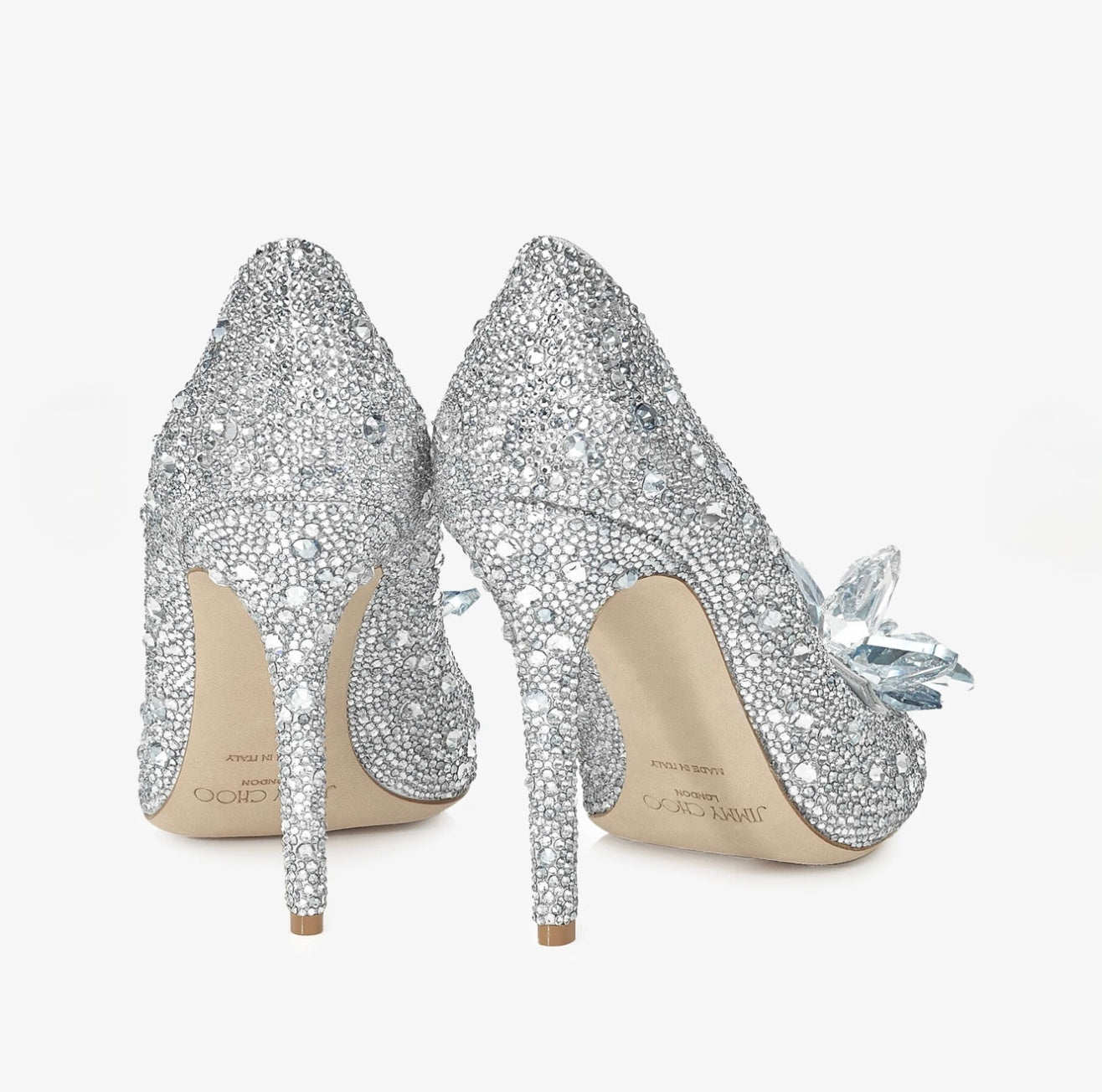 JIMMY CHOO Crystal Covered Pointy Toe Pumps