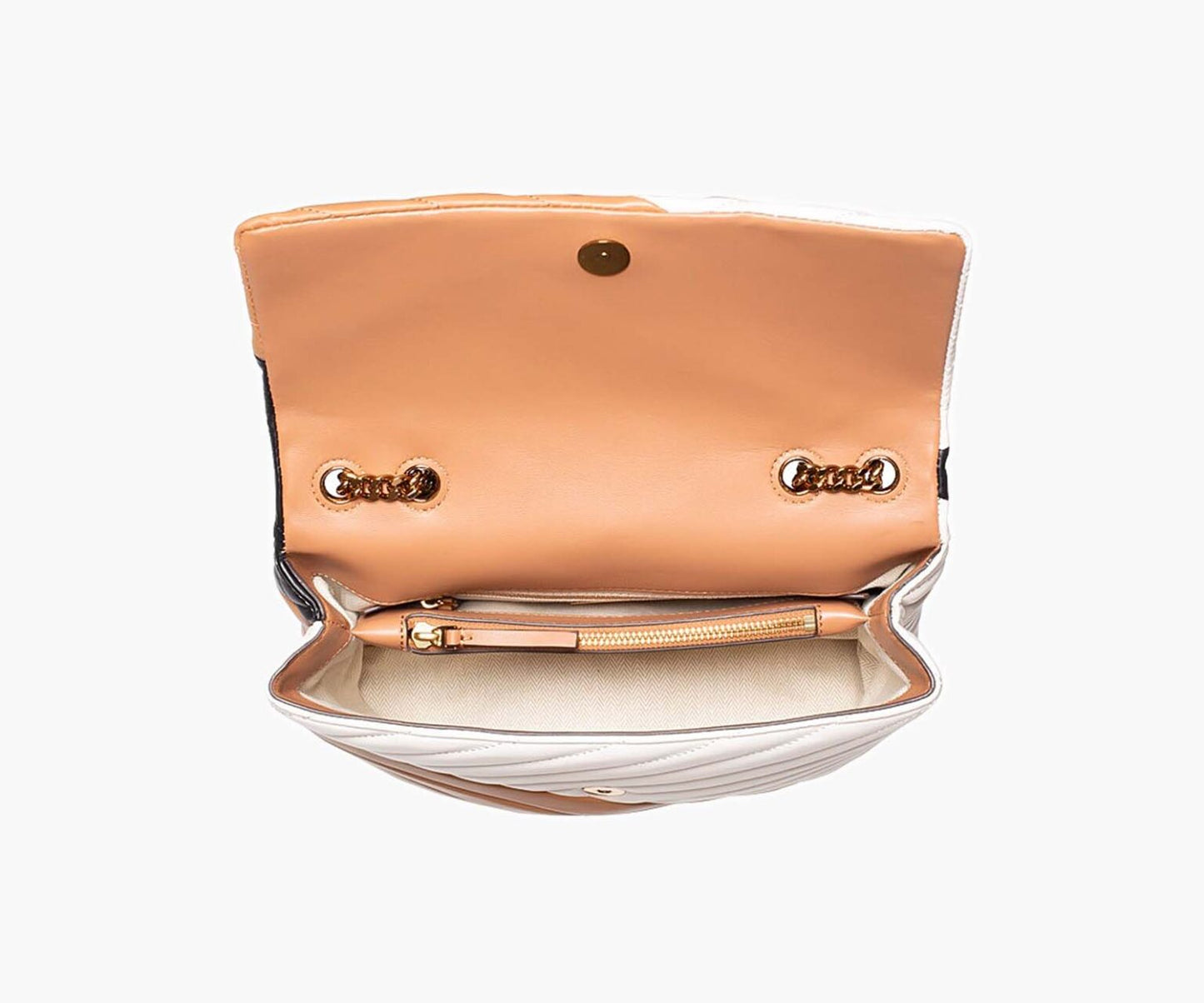 Tory Burch – Kira Chevron Color-Block Convertible Shoulder Bag (medium)