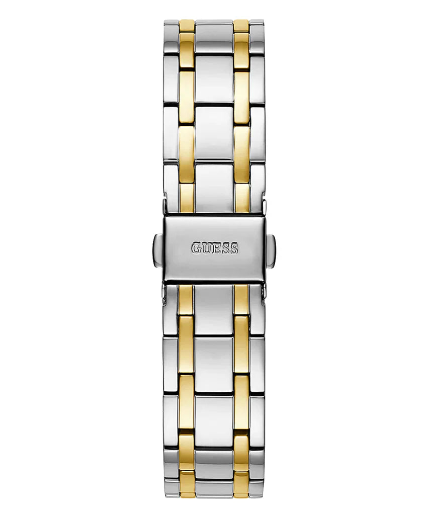Guess Cosmo Diamonds Silver Dial Two Tone Steel Strap Watch For Women - GW0033L4