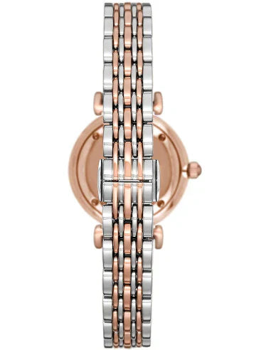 Emporio Armani Women’s Analog Stainless Steel Pink Dial 28mm Watch AR11223