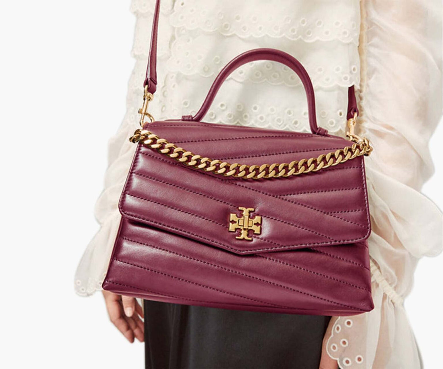 Tory Burch – Kira Chevron Top Handle Satchel