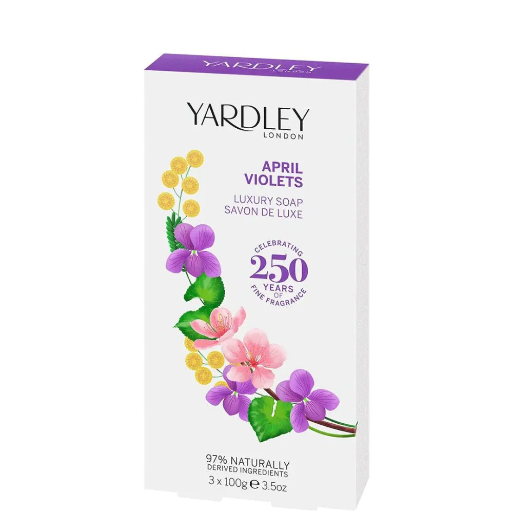 Yardley April Violets Soap 3x100g