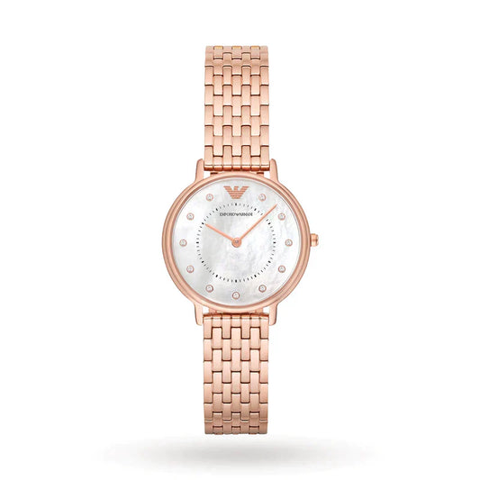 Emporio Armani Women’s Analog Stainless Steel Mother of Pearl Dial 32mm Watch Ar11006