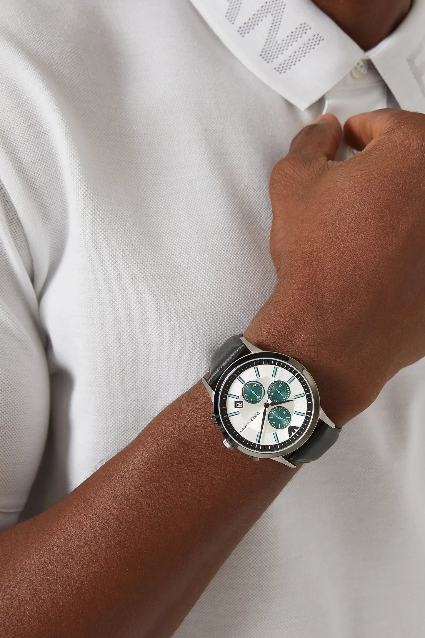 Emporio Armani Men's Quartz/Chronograph Stainless Steel Silver Dial 43mm AR11473