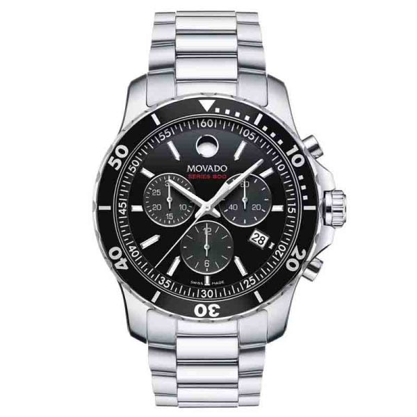 Movado Men’s Quartz Swiss Made | Stainless Steel Black Dial | 42mm Watch | 2600142