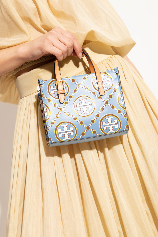 Tory Burch Blue ‘T Monogram Mini’ Shoulder Bag