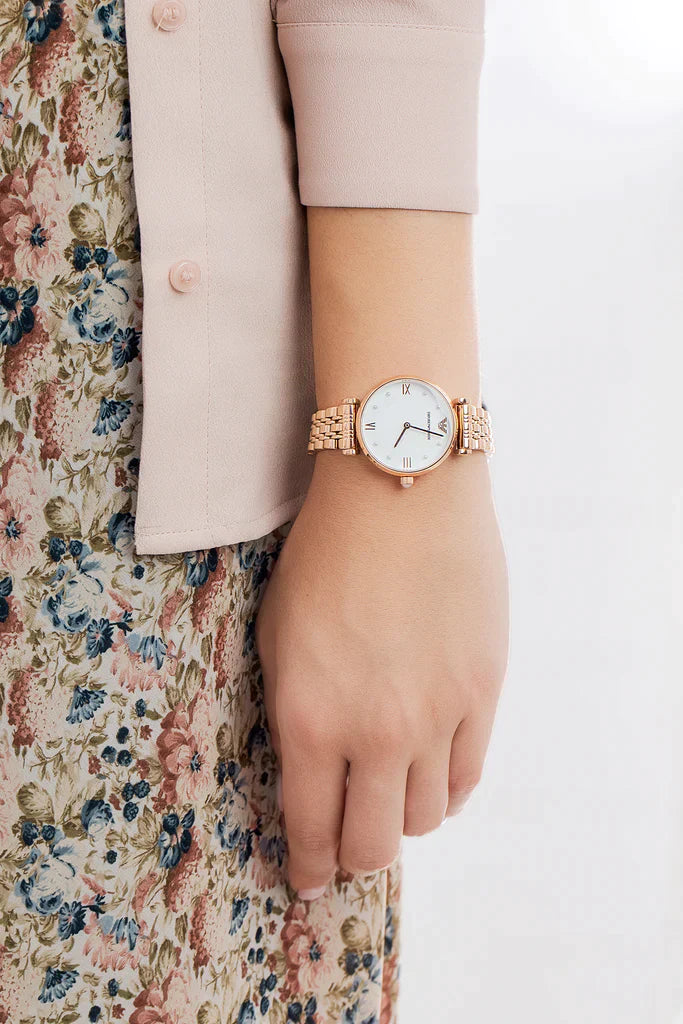 Emporio Armani - Women’s Rose Gold Tone Stainless Steel 32mm Watch AR11267