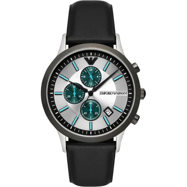 Emporio Armani Men's Quartz/Chronograph Stainless Steel Silver Dial 43mm AR11473