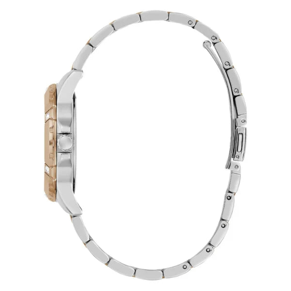 Guess Mist Two-tone Stainless Steel Burgundy Dial Quartz Watch for Ladies - GW0723L2