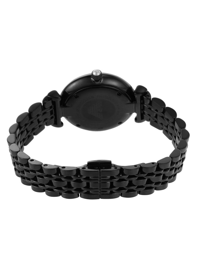 Emporio Armani Women’s Analog Stainless Steel Black Dial 32mm Watch AR11268