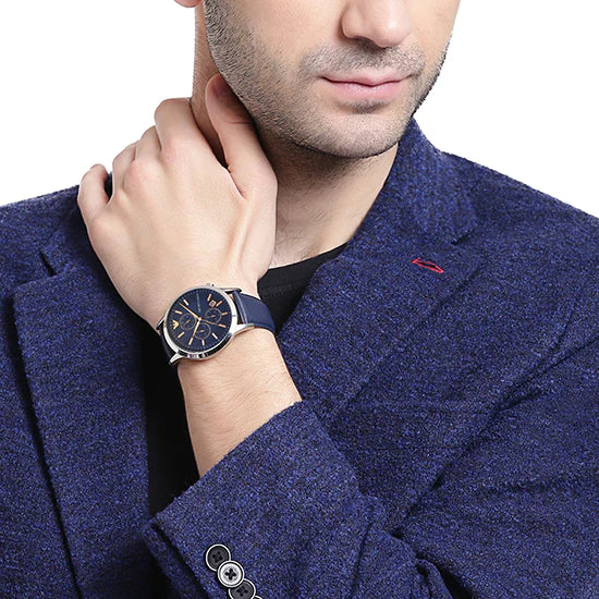 Emporio Armani - Men’s Chronograph Leather strap 43mm Watch AR11216