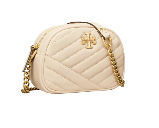Kivra Chevron Camera Shoulder Bag In New Cream