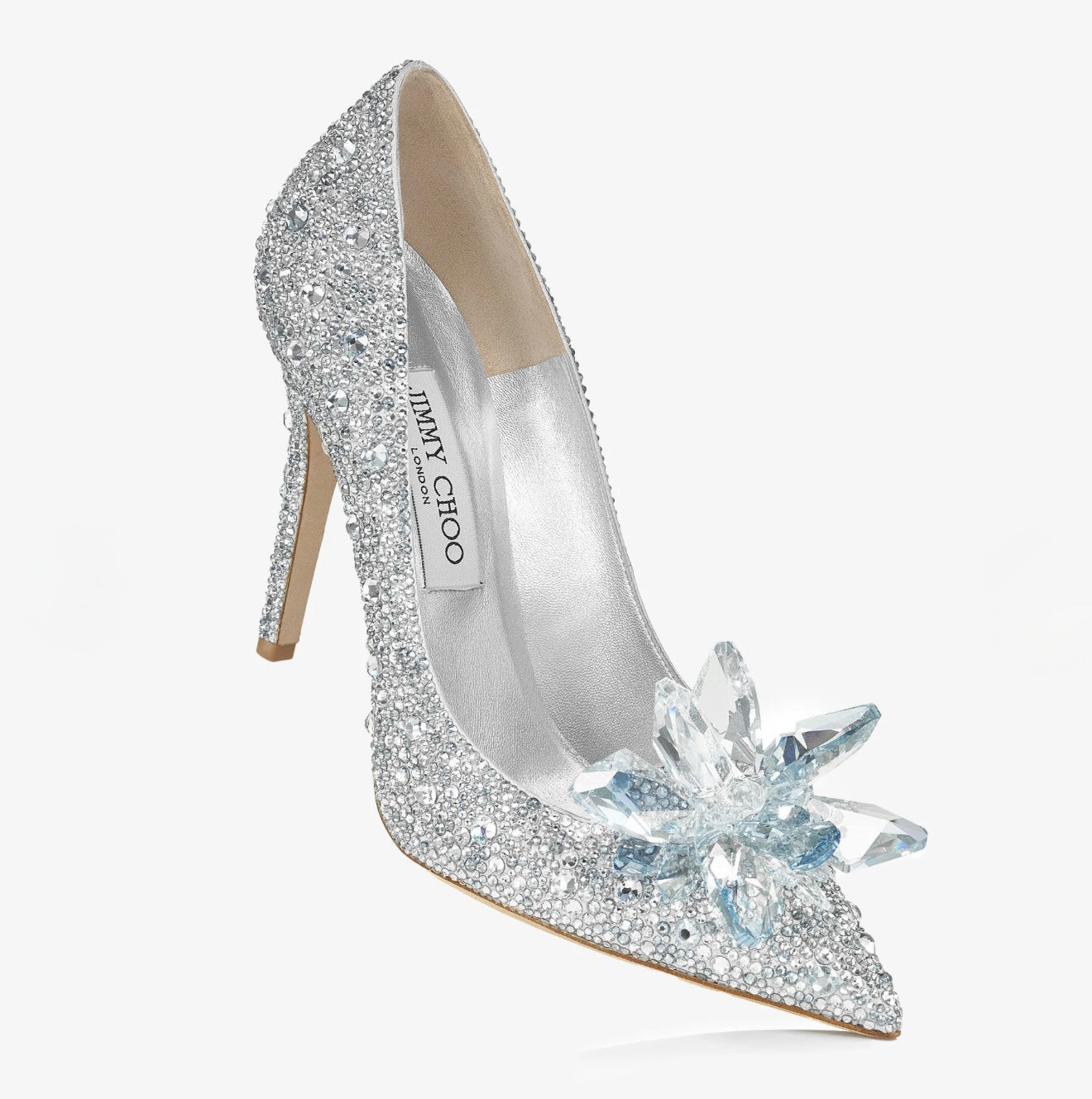 JIMMY CHOO Crystal Covered Pointy Toe Pumps