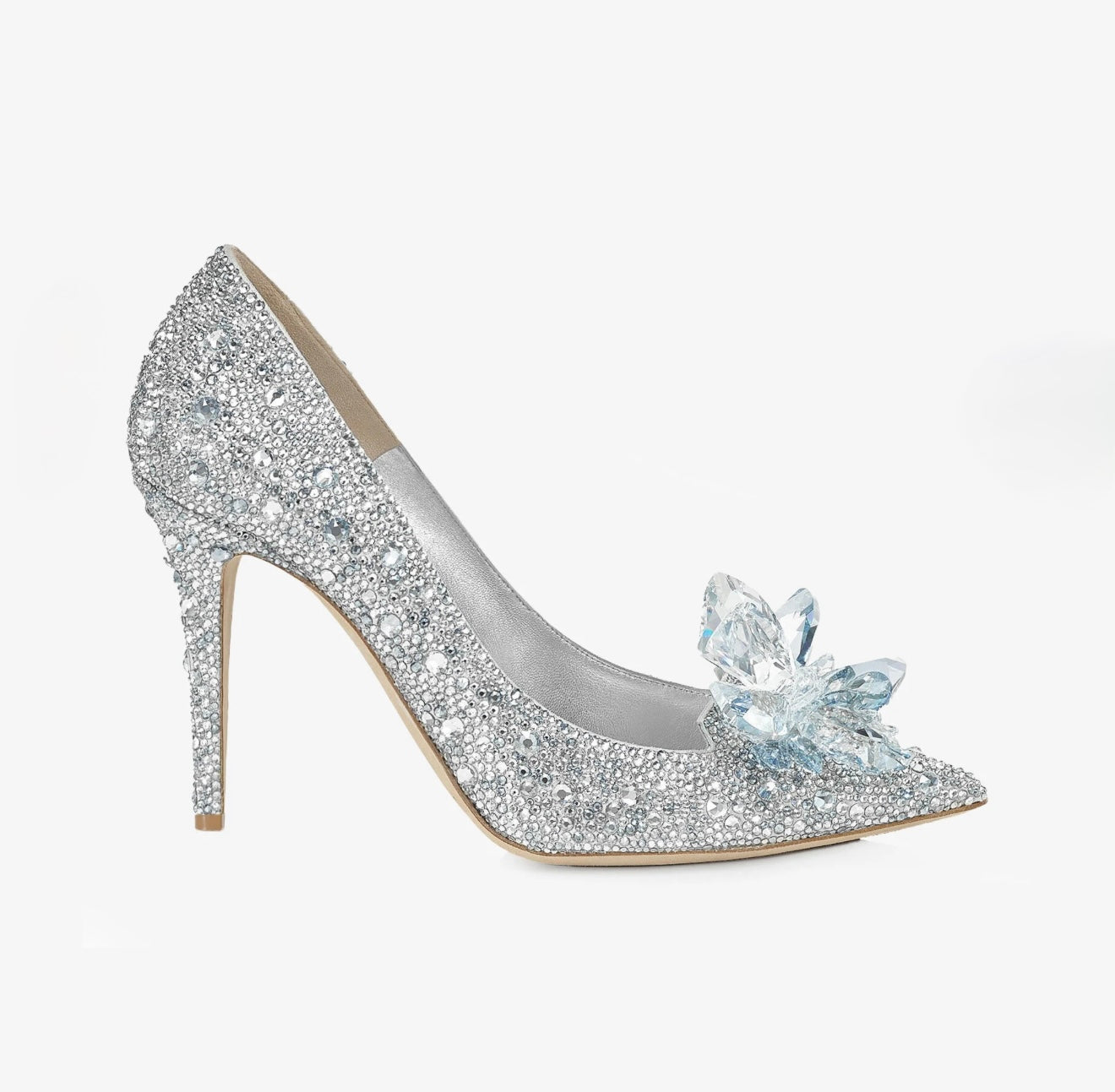 JIMMY CHOO Crystal Covered Pointy Toe Pumps