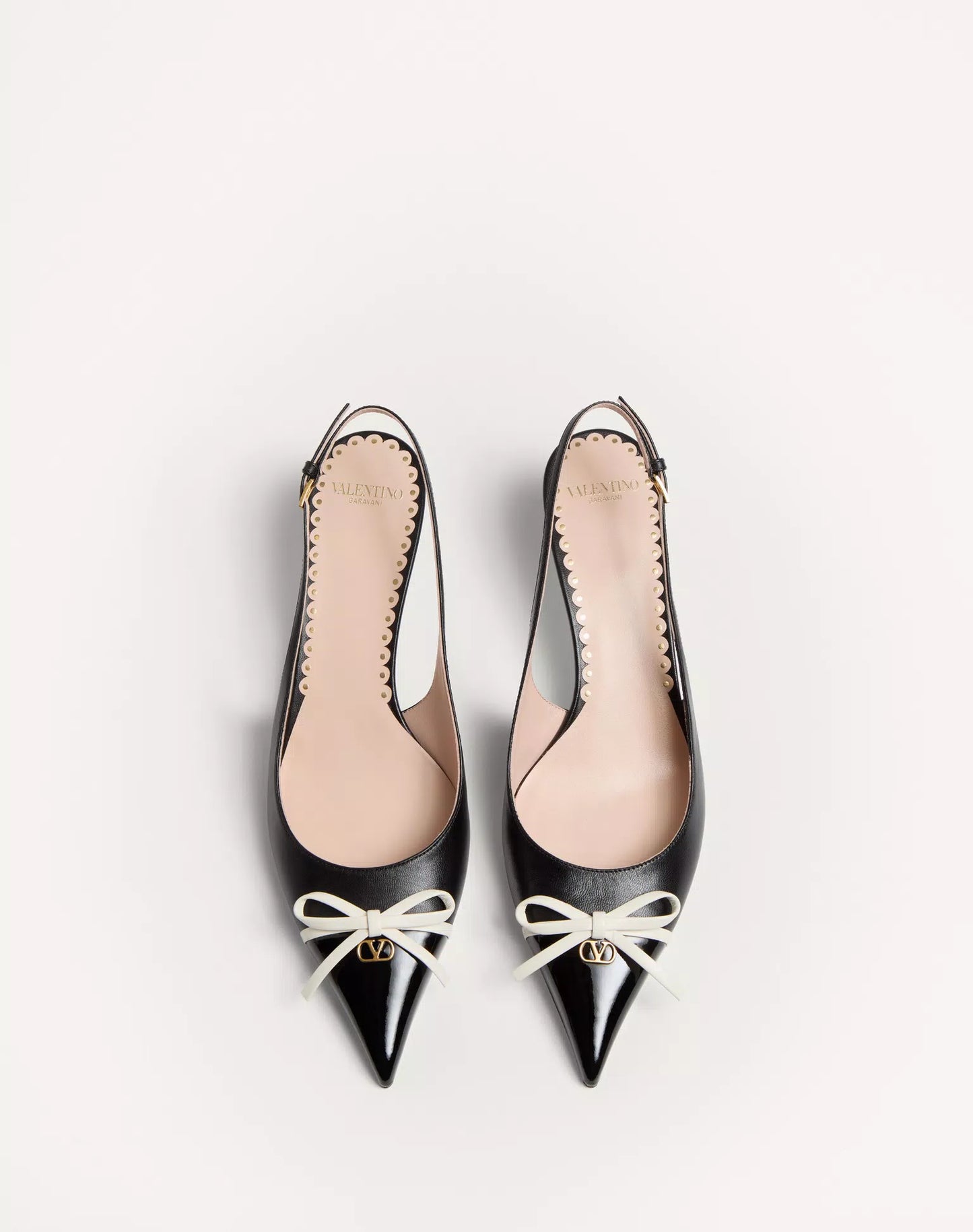 Valentino Garavani BePointy SlingBack Pump In Patent Leather and Kidskin 45mm