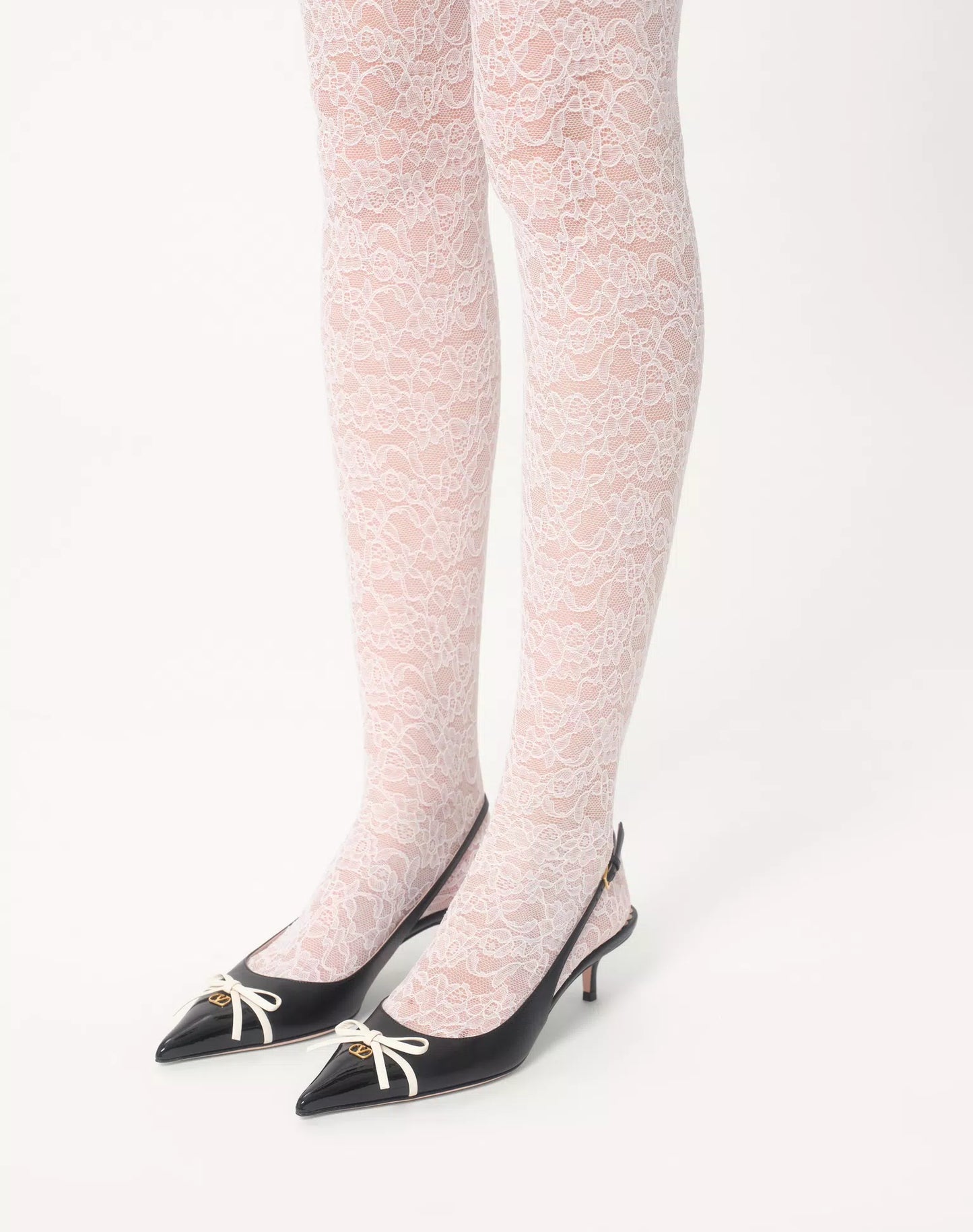 Valentino Garavani BePointy SlingBack Pump In Patent Leather and Kidskin 45mm