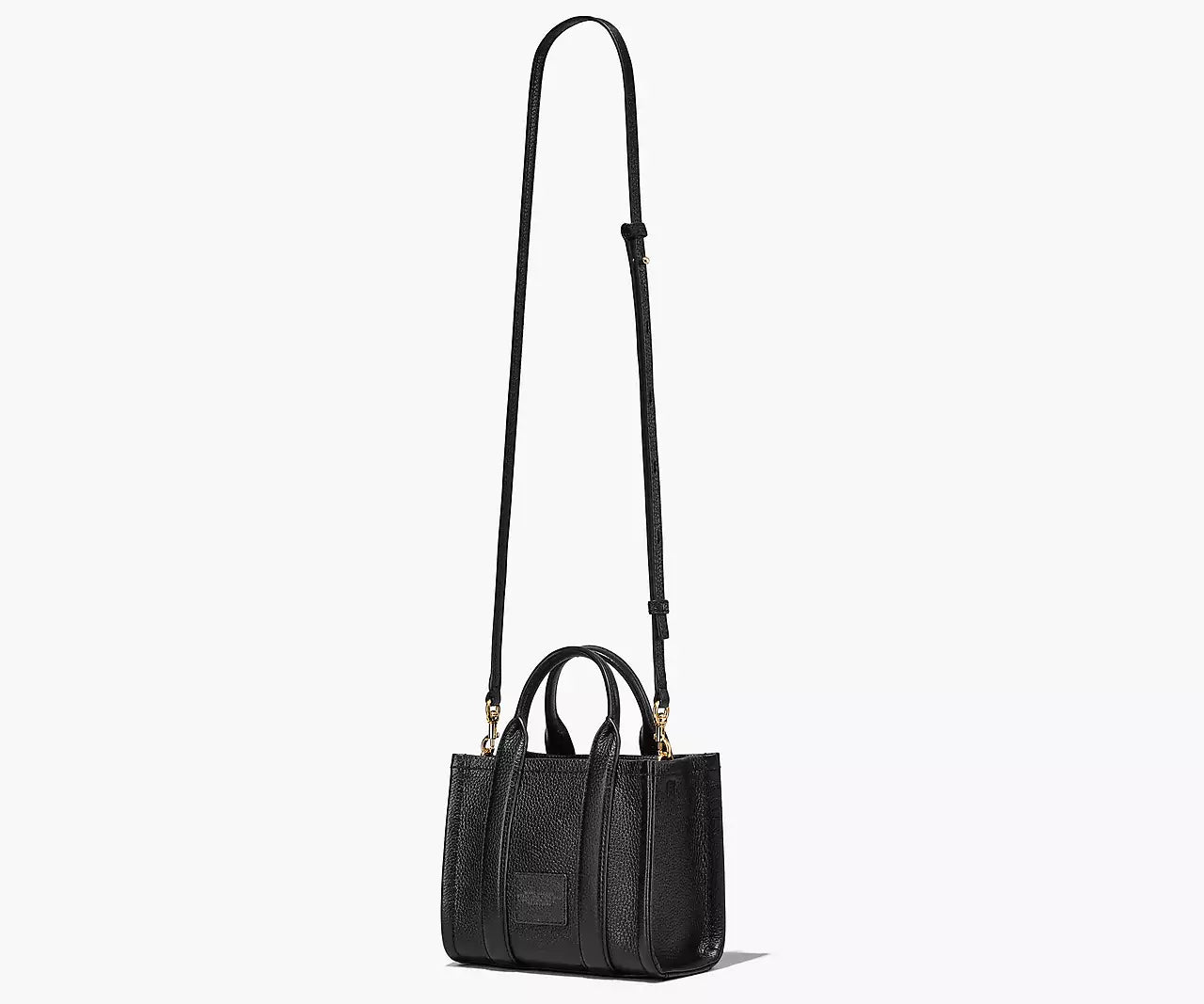 MARC JACOBS THE LEATHER MINI TOTE BAG (BLACK)
