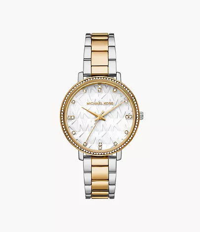 Michael Kors Pyper Three-Hand Two-Tone Alloy Watch mk4595