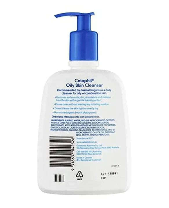 Cetaphil Oily Skin Cleanser For Normal To Oily Skin - 500ml