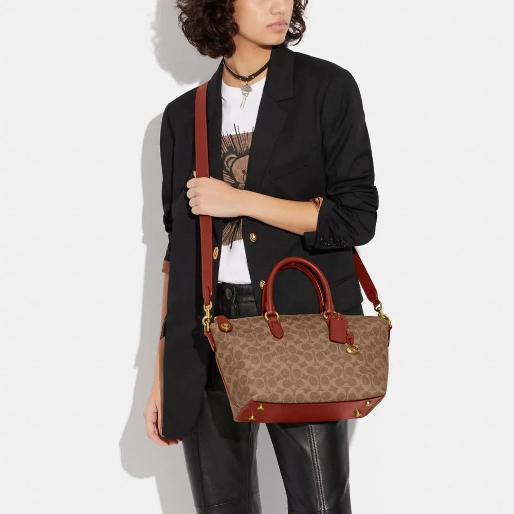 Coach Cara Satchel Bag in Signature Canvas