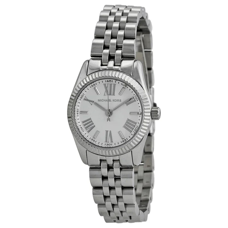 Michael Kors Women’s Quartz Stainless Steel White Dial 26mm Watch MK3228