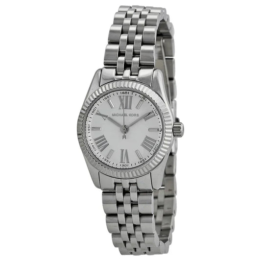Michael Kors Women’s Quartz Stainless Steel White Dial 26mm Watch MK3228