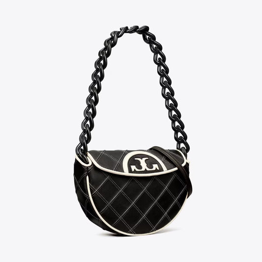 TORY BURCH Mini Fleming Soft Crescent Bag