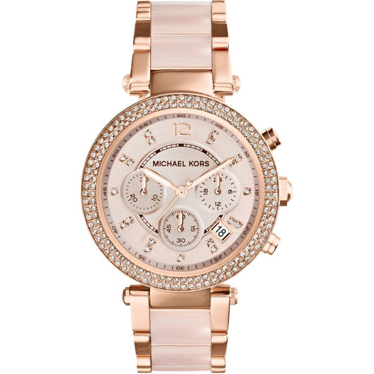 Michael Kors Women’s Quartz Stainless Steel Rose Gold Dial 39mm Watch MK5896