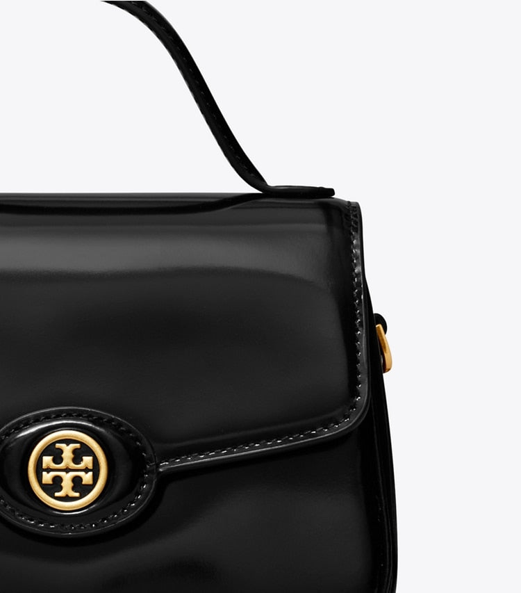Tory Burch Small Robinson Spazzolato Top Handle Bag