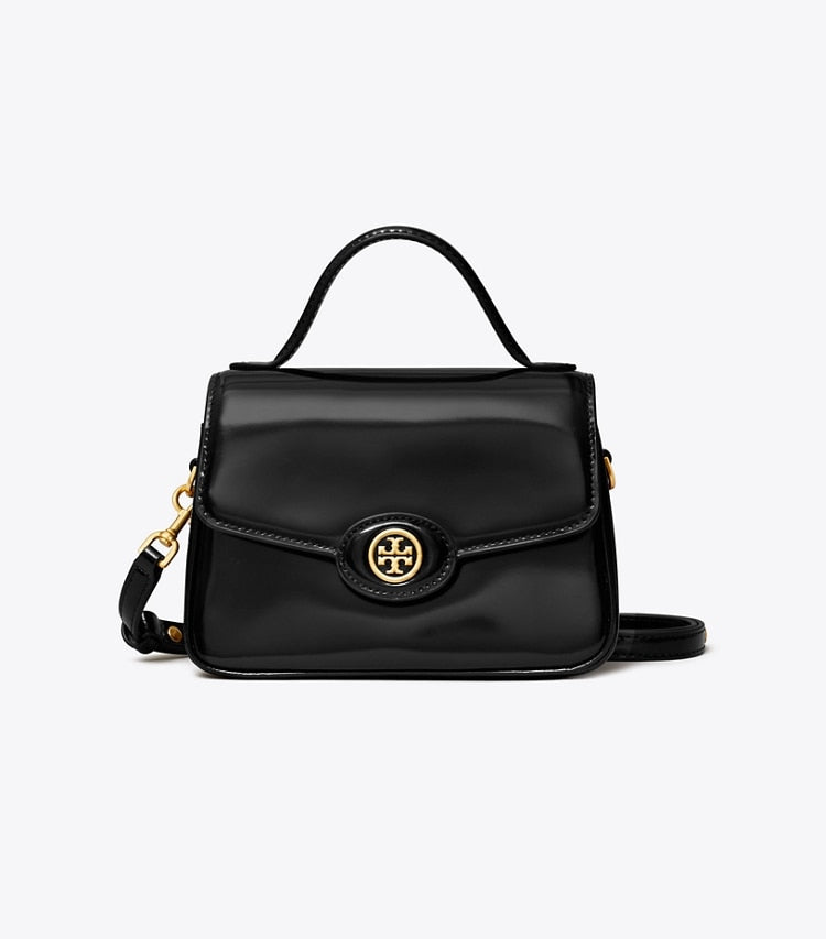 Tory Burch Small Robinson Spazzolato Top Handle Bag
